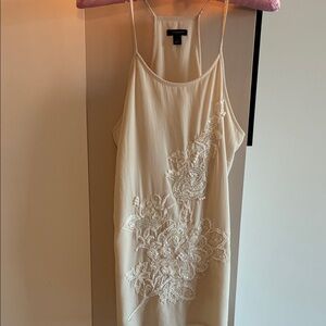 Cream halter top with Floral beaded Embroidery